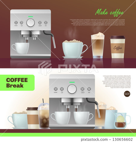 Coffee break banner templates set 130656602