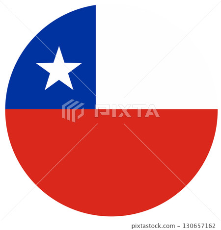flag of chile round flag of chile round 130657162