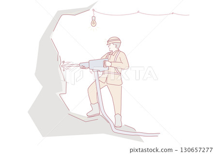 Working as minor in mine concept 130657277