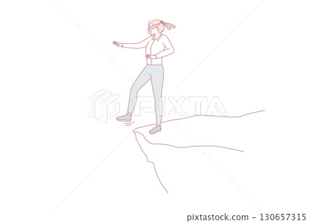 Business danger and confidence concept Business danger and confidence concept 130657315