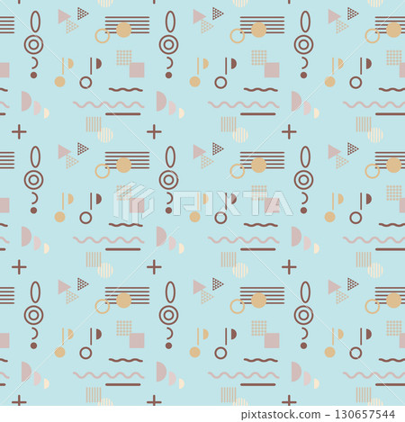 Music motif geometric seamless pattern background (light blue base) Music motif geometric seamless pattern background (light blue base) 130657544