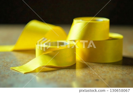 Adhesive tape for packaging, workplace desk in office. AI Generative Adhesive tape for packaging, workplace desk in office. AI Generative 130658067