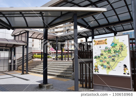 名鐵前鄉站前的豐明市觀光地圖 名鐵前鄉站前的豐明市觀光地圖 130658968