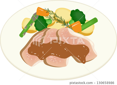 烤豬肉 130658986