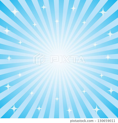 Sparkling sunburst background square blue 130659011