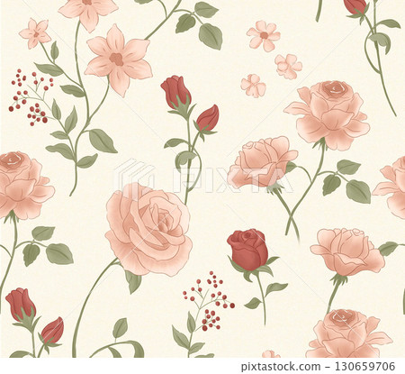 Charming Floral and Cartoon Patterned Decorative Paper Collection 130659706