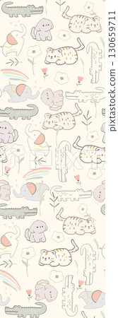 Charming Floral and Cartoon Patterned Decorative Paper Collection 130659711