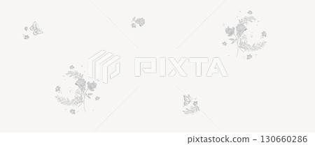 Artistic Floral Patterned Decorative Paper Collection 130660286