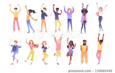A Vibrant and Diverse Group of People Joyfully Celebrating Special Moments Together A Vibrant and Diverse Group of People Joyfully Celebrating Special Moments Together 130660446