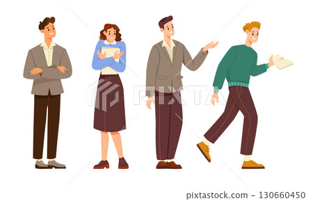 A Diverse Group of Young Professionals Gathered in a Contemporary Style Environment 130660450