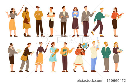 A Diverse Group of Stylized People Engaged in a Variety of Professions and Activities Together A Diverse Group of Stylized People Engaged in a Variety of Professions and Activities Together 130660452