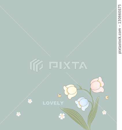 Pastel Floral Patterned Decorative Paper Collection 130660875