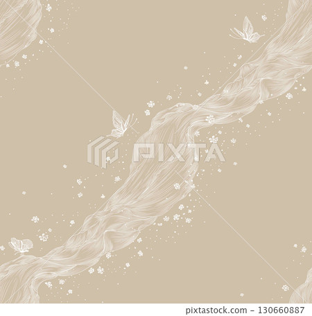 Pastel Floral Patterned Decorative Paper Collection 130660887