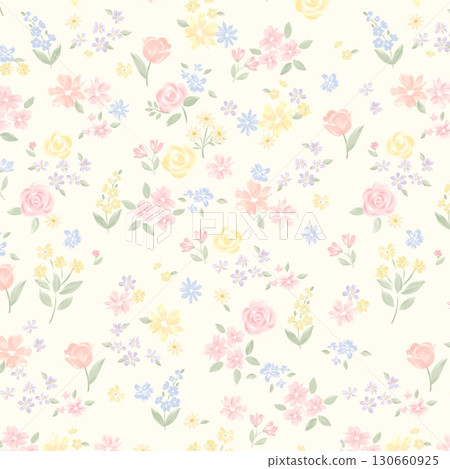 Pastel Floral Patterned Decorative Paper Collection Pastel Floral Patterned Decorative Paper Collection 130660925