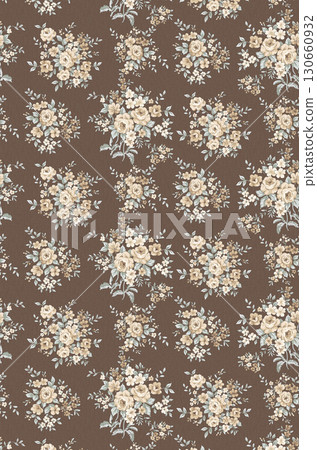 Pastel Floral Patterned Decorative Paper Collection 130660932