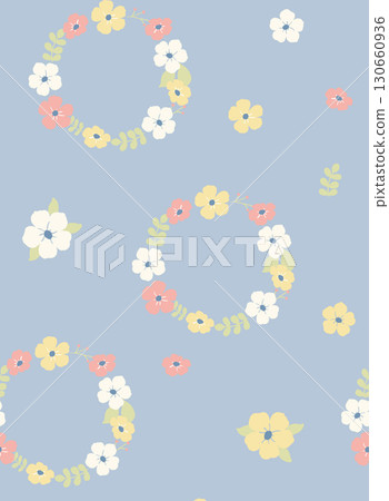 Pastel Floral Patterned Decorative Paper Collection 130660936