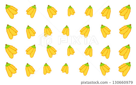 Banana pattern_pixel art 130660979
