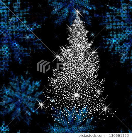 Snowflakes seamless pattern, hand drawing. Not AI, Vector illustration Snowflakes seamless pattern, hand drawing. Not AI, Vector illustration 130661333