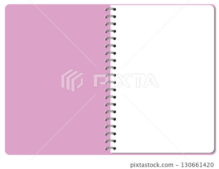 Double-page spiral notebook, page 1 (plain, pink cover) Double-page spiral notebook, page 1 (plain, pink cover) 130661420