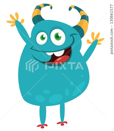 Cartoon funny monster character design with funny face expression. Halloween vector illustration Cartoon funny monster character design with funny face expression. Halloween vector illustration 130661577