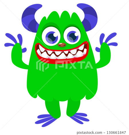Cartoon funny monster character design with funny face expression. Halloween vector illustration Cartoon funny monster character design with funny face expression. Halloween vector illustration 130661847