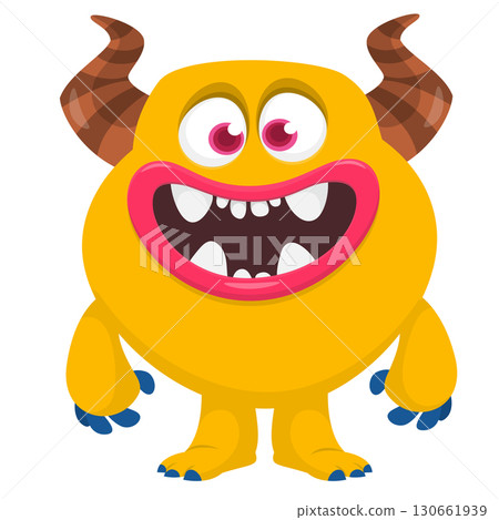 Cartoon funny monster character design with funny face expression. Halloween vector illustration Cartoon funny monster character design with funny face expression. Halloween vector illustration 130661939