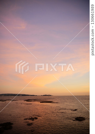 Sunset over the sea 130661989
