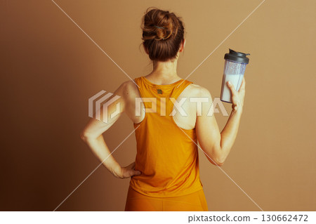 Active Woman in Racerback Top, From Behind 130662472