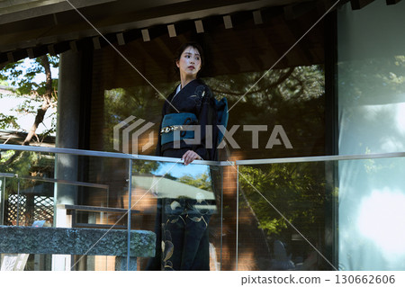 Portrait of a woman wearing traditional Japanese clothing at a shrine | Kimono, shrines, traditional beauty Portrait of a woman wearing traditional Japanese clothing at a shrine | Kimono, shrines, traditional beauty 130662606