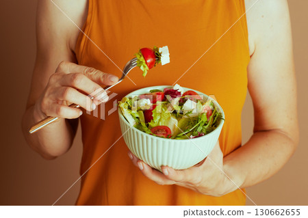 Mindful Eating: Fresh Salad for Healthy Lifestyle 130662655