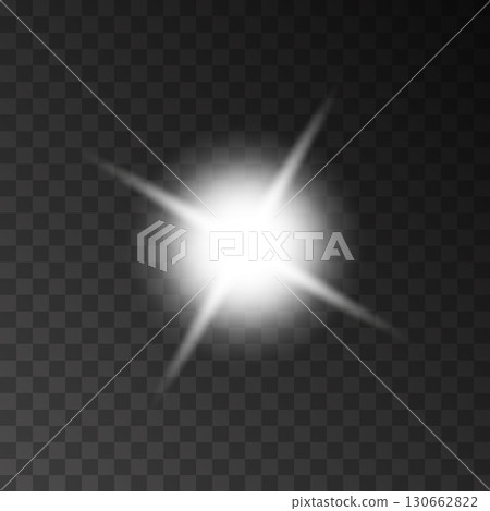 Glowing Bright Star Effect on Transparent Background for Graphic Design. Glowing Bright Star Effect on Transparent Background for Graphic Design. 130662822