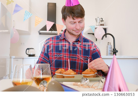 Happy Birthday at Home concept. Happy Birthday at Home concept. 130663053