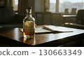Desk and whiskey 130663349