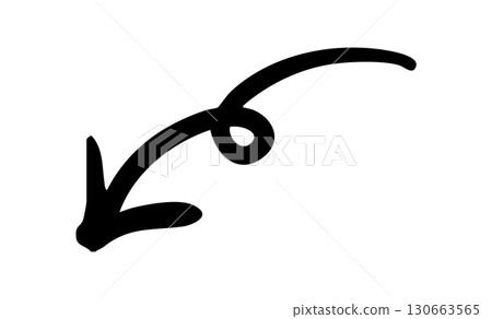 hand drawn arrow 130663565
