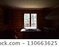 Wooden building windows 130663625