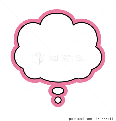 Simple speech bubble illustration - Fluffy 130663711