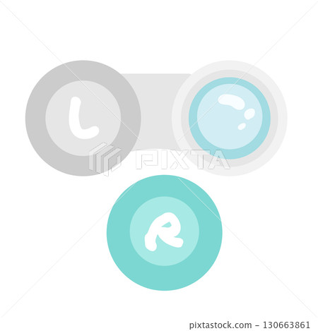 Contact lens case illustration 130663861