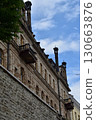 Historical buildings built on stone walls 130663876