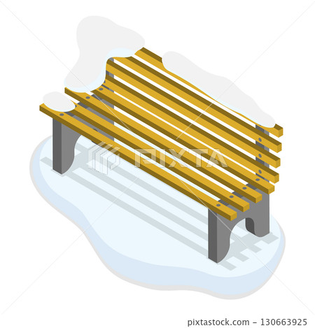 3D Isometric Flat Vector Illustration of Winter Collection, Cold Season Elements. Item 3 130663925
