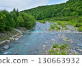 The bluish water of the Biei River 130663932