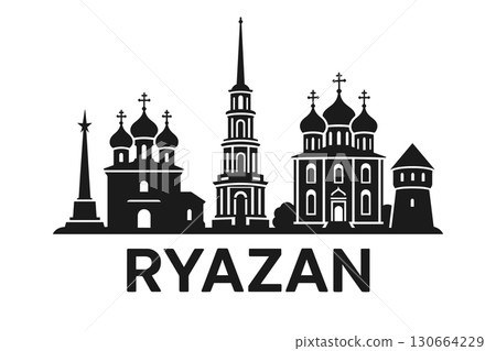 City skyline with iconic buildings and landmarks, Ryazan City skyline with iconic buildings and landmarks, Ryazan 130664229
