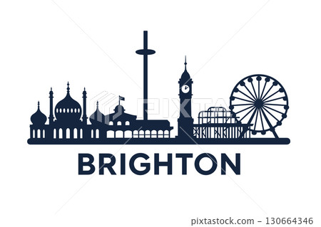 City skyline with iconic buildings and landmarks, Brighton City skyline with iconic buildings and landmarks, Brighton 130664346