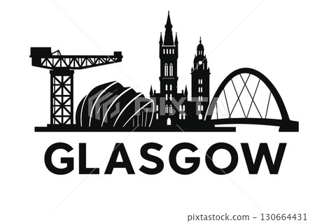 Glasgow city skyline with iconic buildings and landmarks Glasgow city skyline with iconic buildings and landmarks 130664431