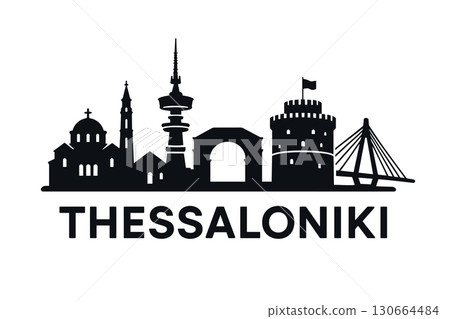 Thessaloniki city skyline with iconic buildings and landmarks Thessaloniki city skyline with iconic buildings and landmarks 130664484