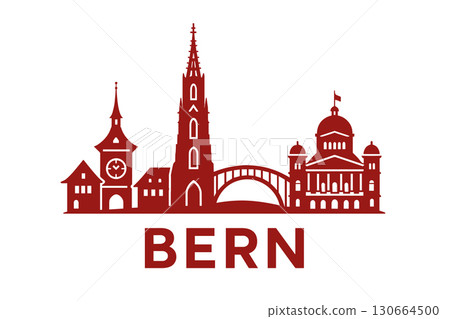 Bern city skyline with iconic buildings and landmarks Bern city skyline with iconic buildings and landmarks 130664500