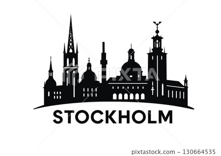 Stockholm city skyline with iconic buildings and landmarks 130664535