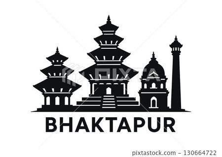 Bhaktapur city skyline with iconic buildings and landmarks Bhaktapur city skyline with iconic buildings and landmarks 130664722