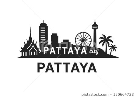 Pattaya city skyline with iconic buildings and landmarks Pattaya city skyline with iconic buildings and landmarks 130664728