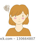 一個臉上帶著困擾的女人 130664807
