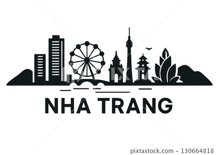 Nha Trang city skyline with iconic buildings and landmarks Nha Trang city skyline with iconic buildings and landmarks 130664818